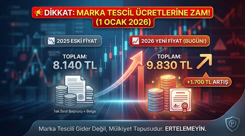 2026 Yılı İtibarıyla Marka Tescil Ücretlerine Zam Geldi: İşte Yeni Rakamlar