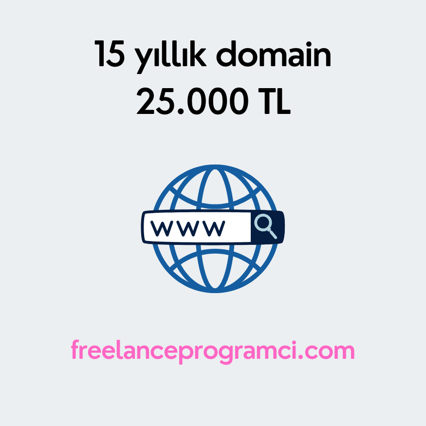 15 yıllık freelanceprogramci.com domaini satılık