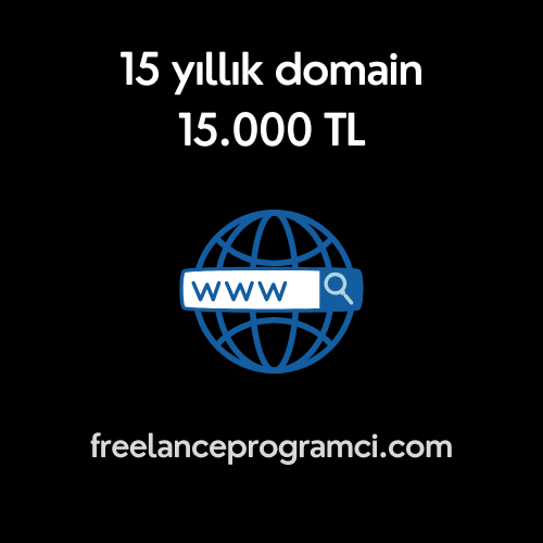 15 yıllık freelanceprogramci.com domaini satılık